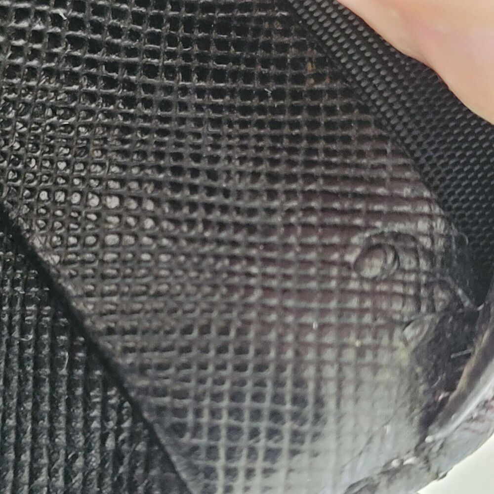 PRADA Vintage Tessuto Nero Black Nylon Leather Logo Plate Wallet Large Envelope - Picture 7 of 12